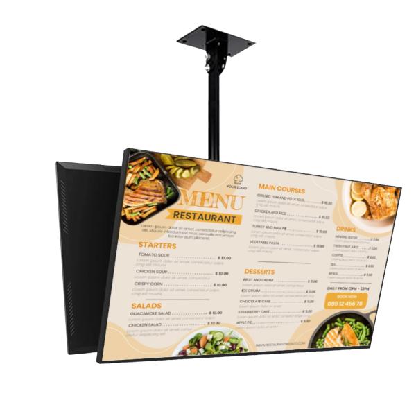 Buy cheap 8mm Ultra Narrow Restaurant Indoor Digital Menu Board For Fast Food Advertising from wholesalers