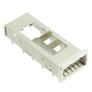 China 1888781-1 Position QSFP+ Cage Connector Press-Fit Through Hole, Right Angle on sale
