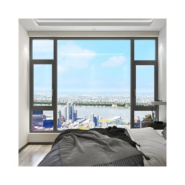 Horizontal Opening Pattern Casement Windows For Aluminum Seamless Welded Glass
