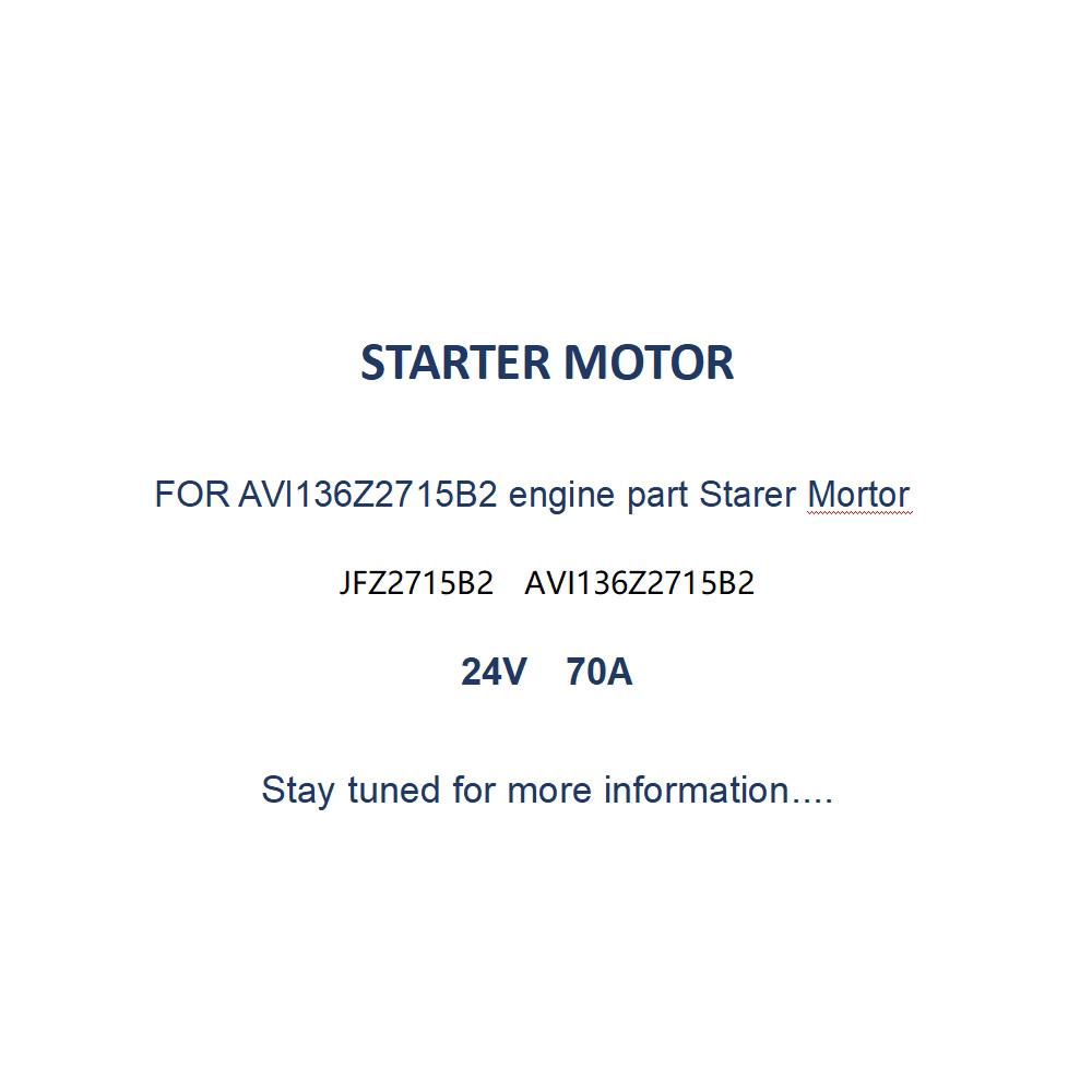 24V 70A Alternator AVI136Z2715B2 For Engine Model