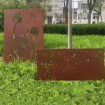 Outdoor 3mm Corten Steel Wall Panels Modern Square / Custom Rustic Unique