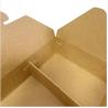 Buy cheap Wholesale Biodegradable 2 Compartments Fast Food Compartment Container Take Out Brown Kraft Paper Food Lunch Box from wholesalers