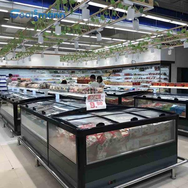 Buy cheap 940mm Height Supermarket Island Freezer Horizontal Deep Chest Sliding Door from wholesalers