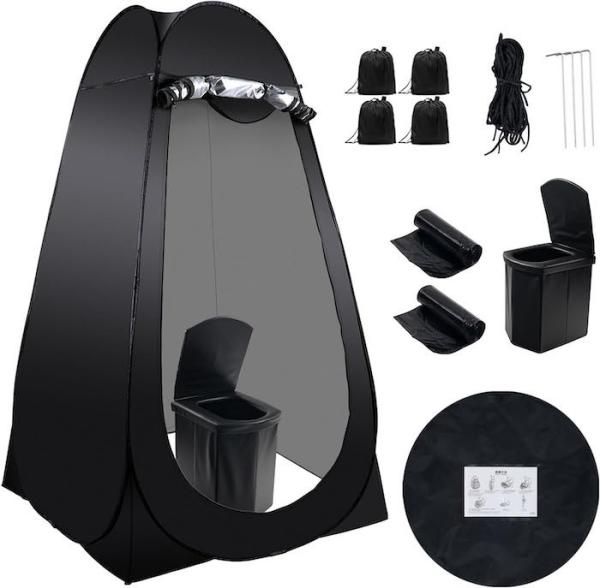 Buy cheap 47.2*47.2*74.8Inch Black Silver Coated Polyester Pop Up Privacy Tent With UV Protection For Camping Beach Events from wholesalers