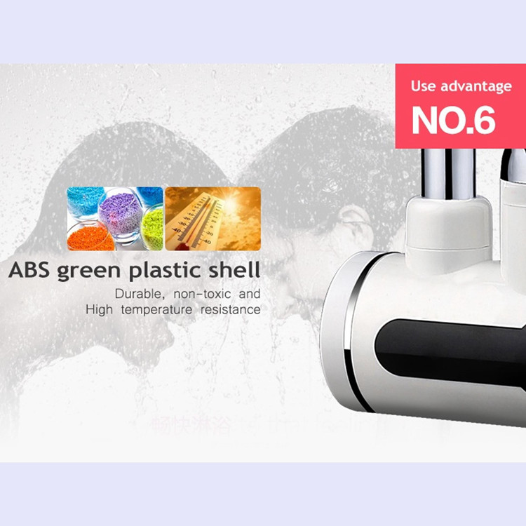 IPX4 Instant Electric Hot Water Tap 220V Electric Heated Basin Tap 30-60℃