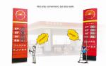 Outdoor 8.889 Gas Station Price Flip Signs Magnetic Flip Up Digital Price