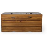 Buy cheap Wood Concrete 40000 Btu Propane Gas Fire Pit Rectangular Brazier For Outdoors product