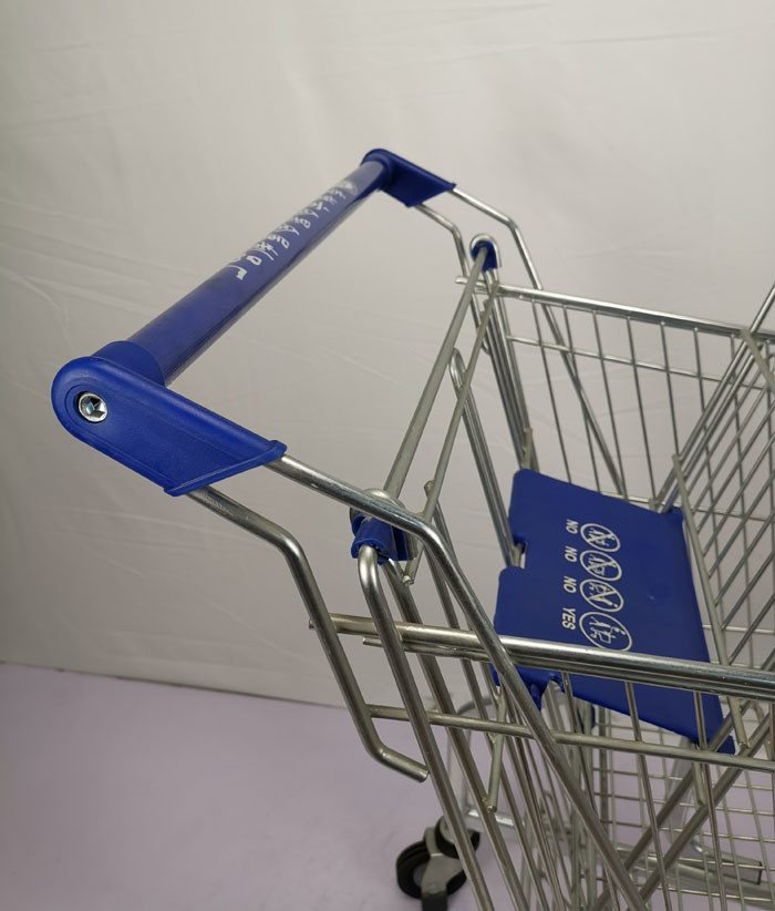 125L Regular Size Supermarket Metal Trolley Powder Coating Warehouse Shopping Trolley