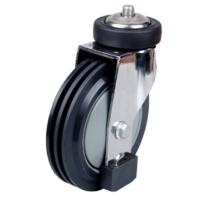 Buy cheap Shopping Cart Wheels PU Escalator Trolley Caster 4 Inch product