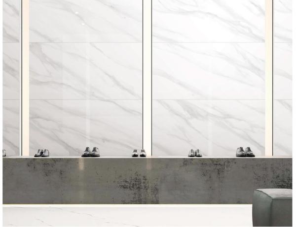 Buy cheap SGS Soncap Full Body Porcelain Tiles Polished White 3d Inkjet Glazed 450X900mm from wholesalers
