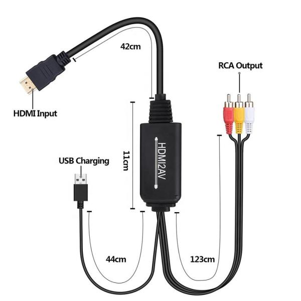 Buy cheap 2160P HDMI To AV 3RCA CVBs RCA Converter Cable Adapter from wholesalers