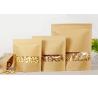 Buy cheap Heat Seal Snack Food Plastic Pouch Packaging , Kraft Paper Zipper Bags With Window from wholesalers