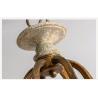 Buy cheap Wood teardrop Iron bronze chandelier for Living room Bedroom (WH-CI-72) from wholesalers