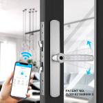 Aluminium Alloy Smart Sliding Door Lock Digital Code Fingerprint Card Tuya App