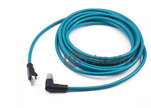 Buy cheap Industrial Grade Ethernet Cable Cat 5e , Rj45 To M12 Ethernet Cable 8P Male from wholesalers