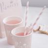 Buy cheap 146 6mm Chevron Pink And White Striped Biodegradable Paper Straws For Celebrations Party from wholesalers