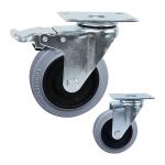125mm TPR Ball Bearing Furniture Casters , 220lbs Capacity Medium Duty Caster