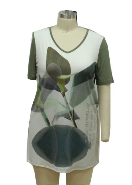 Buy cheap ITY Jersey + Viscose Jersey Ladies Casual T Shirts Half Sleeve Top Normal Length from wholesalers
