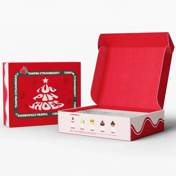 Custom logo Folding Cardboard Corrugated Mailing Box Holiday Gift Cosmetic