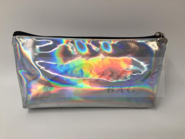 Buy cheap Laser PU Hologram Travel Cosmetic Bags , Small Makeup Pouch With Zipper from wholesalers