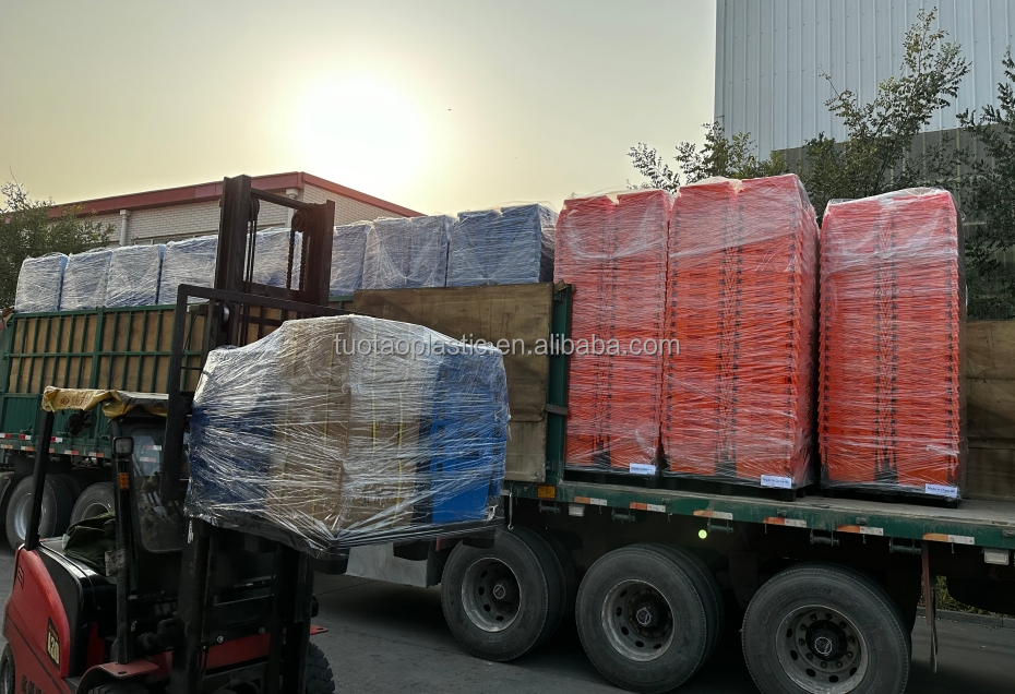 Stackable and Nestable Heavy Duty Turnover Box with Attached Lid PP Plastic Crate