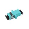 Buy cheap SC Simplex OM3 Fiber Optic Single Mode Adapter Coupler Aqua Blue With Flange from wholesalers