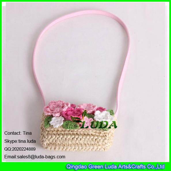 Buy cheap LUDA natural paper string crochet straw Beach day shoulder bag from wholesalers
