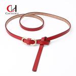 OEM Ladies Leather Belt PU Thin Waist Strap Simple Matching Dress Sub Sweater