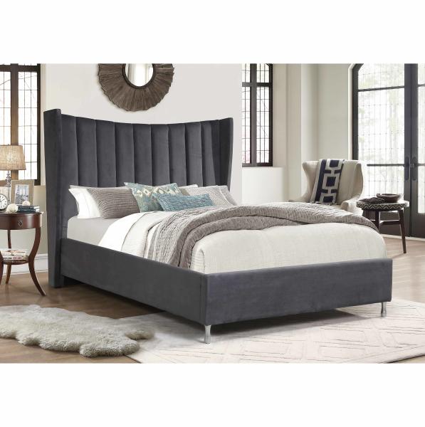 Buy cheap Velvet High Headboard Single Leather Bed from wholesalers