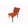 Buy cheap Iron Pipe Saddle Leather 55cm Armless Upholstered Dining Chairs from wholesalers
