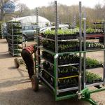 Standard Container 1350 * 565 * 1900mm Plywood Flower Trolley Convenient Storage