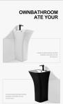 Bathroom Pedestal Sanitary Ware Basin 12L Free Standing Wash Basin