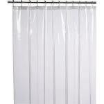 Shower Curtain with Hooks (Natural Herringbone) and PEVA Shower Curtain Liner