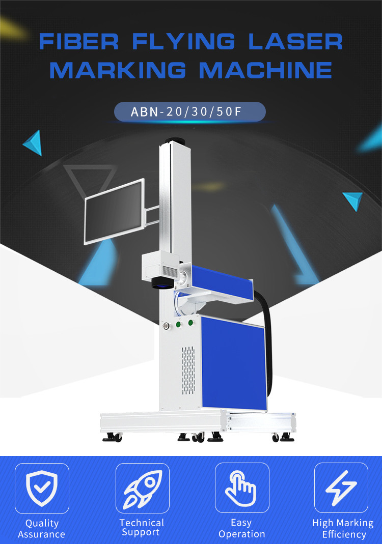 IPG Raycus Max JPT Dynamic Fly Laser Marking Machine For PE Cable