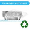 Buy cheap 5x4”8x5.5” Drip Pans Aluminum Foil Food Containers Disposable Takeout Pans With Clear Lids Eco-Friendly & Recyclable from wholesalers