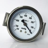 Buy cheap 63mm Vacuum Pressure Gauge 760 MmHg Brass Connection U Clamp Pressure Gauge product