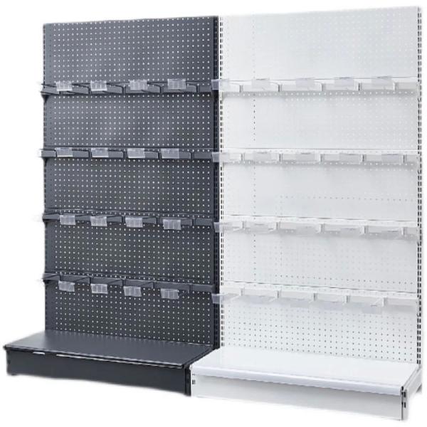 Buy cheap Eupo Style Display Gondola Supermarket Shelf High Quality Fashion Black Metallic Duty Steel Store Rack from wholesalers