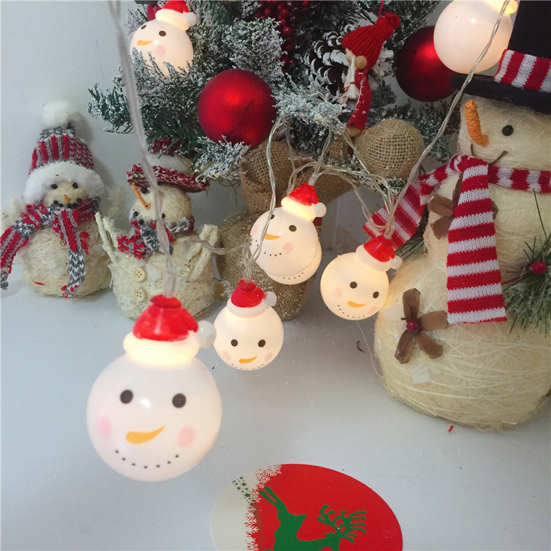 Christmas Santa String Lights Battery Operated Decorations for Xmas Warm White Fairy Lights for Christmas Tree Indoor Outdoor