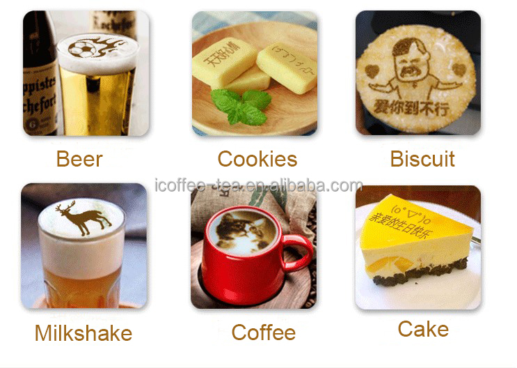5-15s Printing 600dpi Coffee Latte Art Printer Wifi Connected 1000 Cups