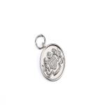 Stainless Steel Engraved Army Pendants Charms Oval Silver Round Badge Pendant