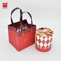 Buy cheap Round 350g 1.5mm Cardboard Gift Boxes With Ribbon Bow On Lid ODM product
