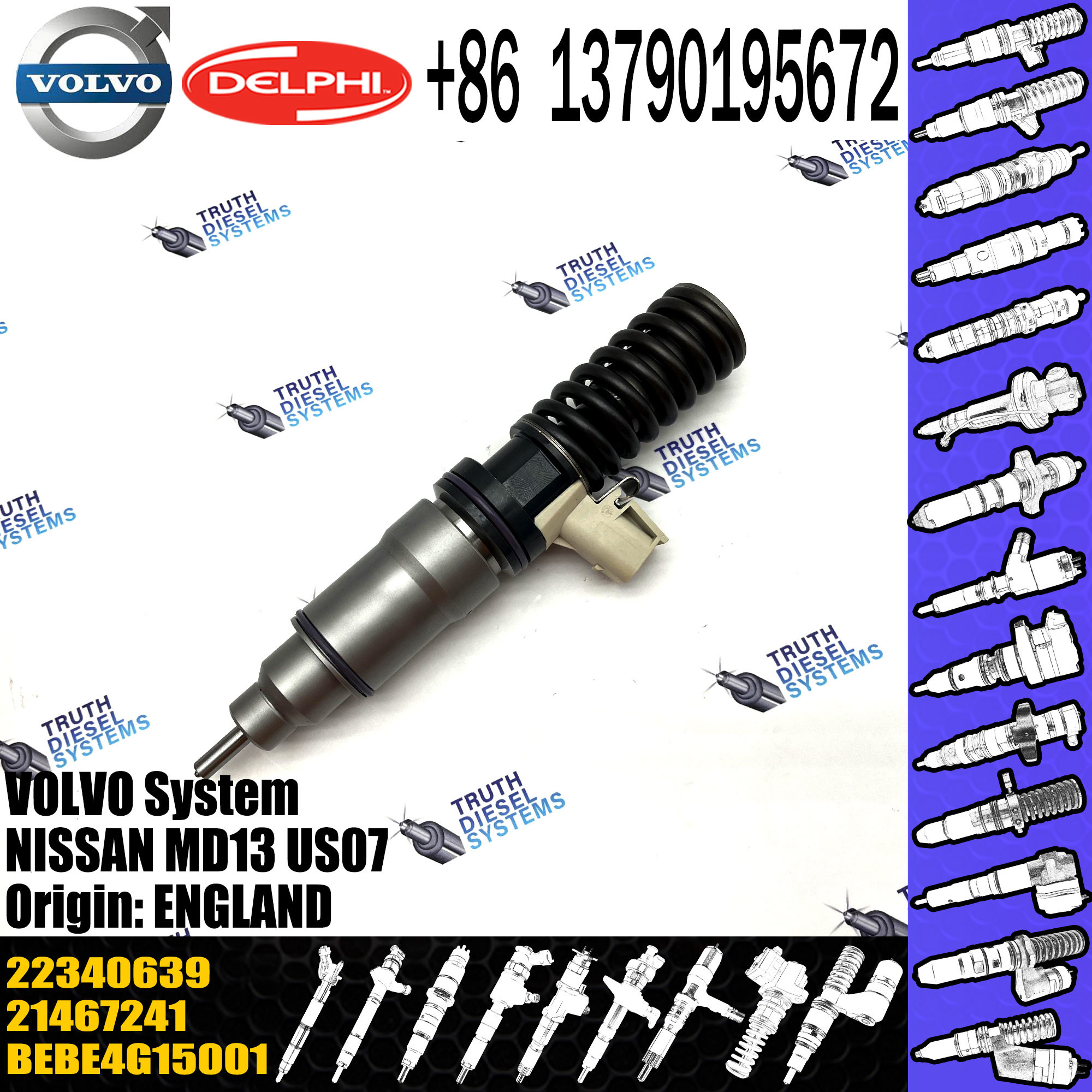 Diesel Fuel Unit Injector BEBE4G15001 22340652 2340639 22340639 For NISSAN MD13 US07
