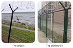 Galvanized Steel Airport Security Fencing / Security Fence For Nuclear Power