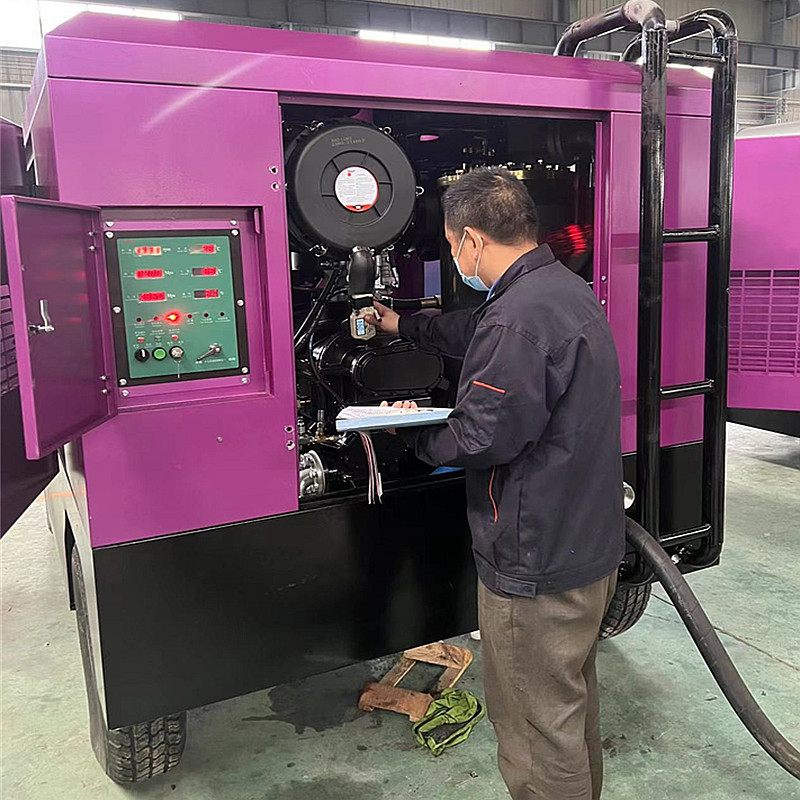 Screw Air Compressor High Performance Mobile Air Compressor Machine Rotary Screw Type Air Compressor