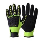 HPPE Knitted Black Mechanic Gloves EN388 Cut 5 Safety Gloves For Oilfield