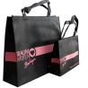 Buy cheap 120gms Black Non Woven Carry Bag Silk Screen Printing Pink Logo for lady garment accesories from wholesalers
