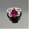 Buy cheap Silver Jewelry 9mmx10mm Oval Yellow Cubic Zirconia Ring(R264) from wholesalers