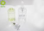 300ml PET Shampoo And Conditioner Bottles , Square Empty Pump Dispenser Bottles