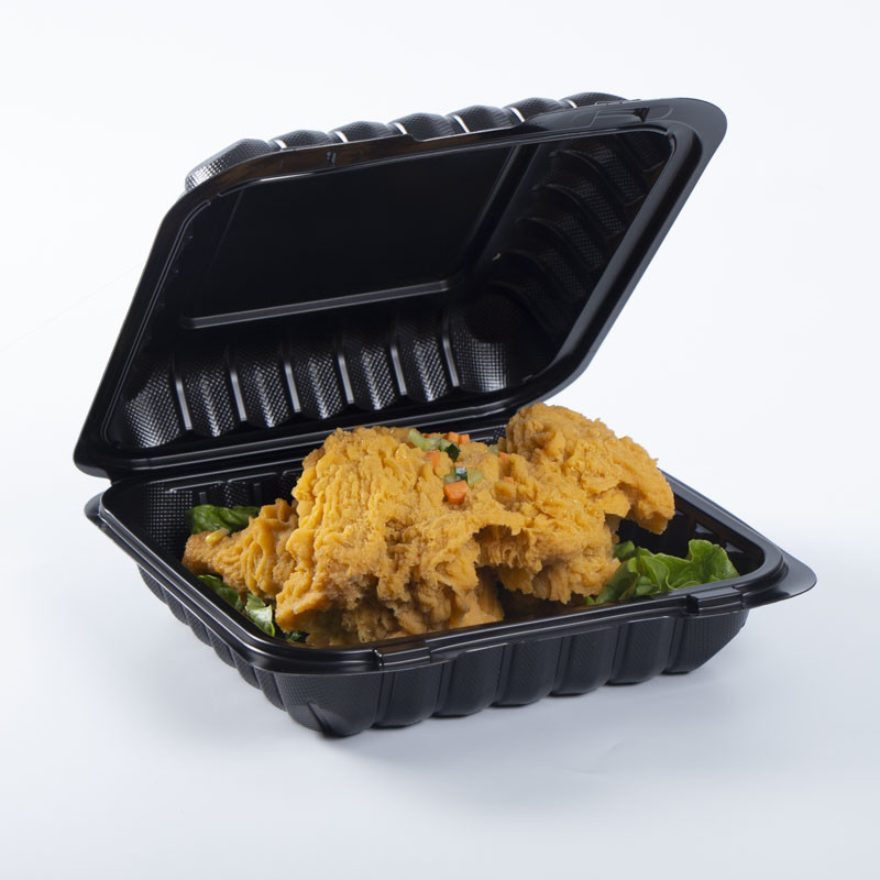 Customized logo microwave vent reusable takeout fried chicken box disposable lunch box