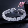 Buy cheap New Flower Bracelet Shining Tiny CZ Crystal Charming Bracelet Link Chain Bracelet for Women Wedding Party Jewelry from wholesalers